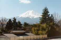 葭之池温泉と富士山